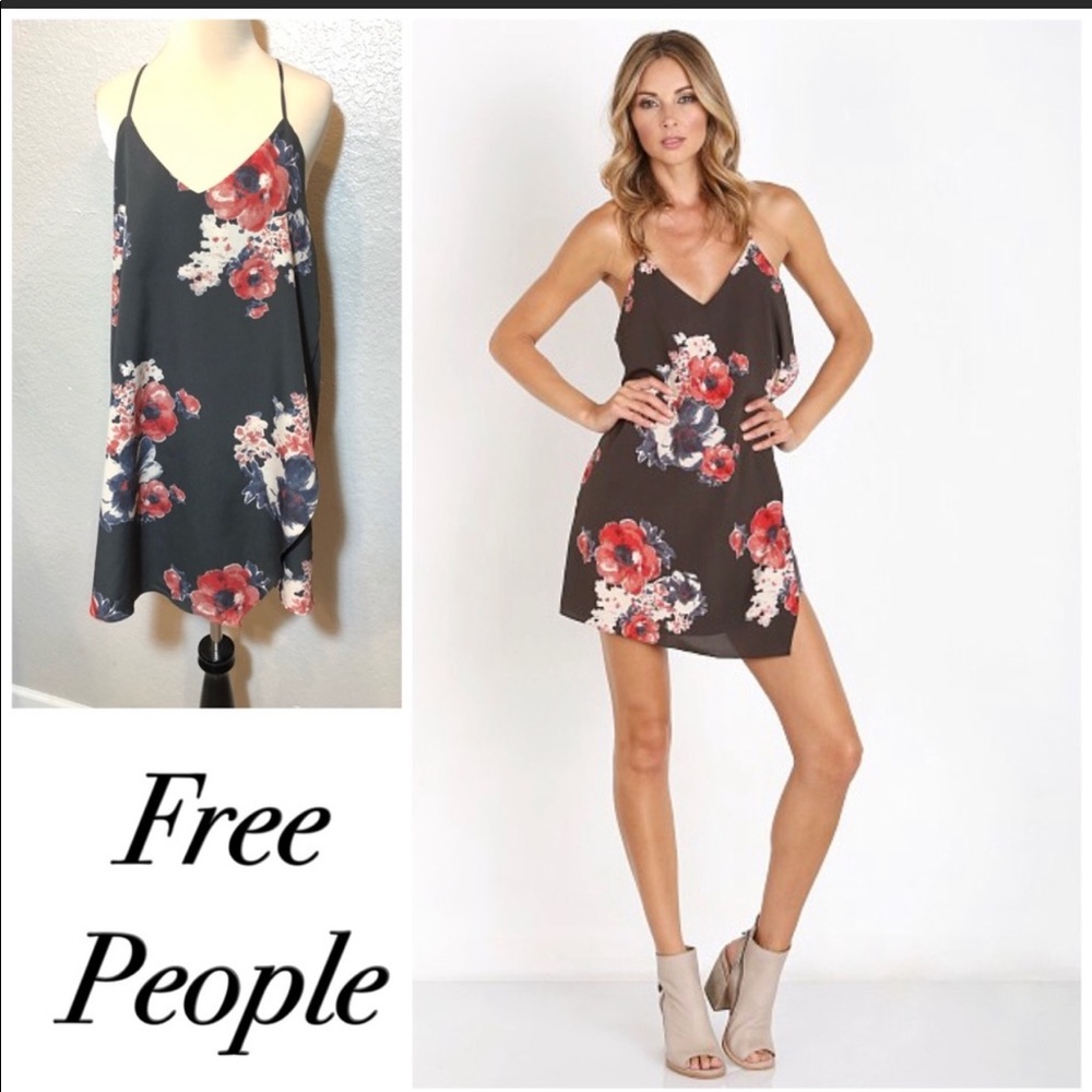 Free People Cascades floral slip dress